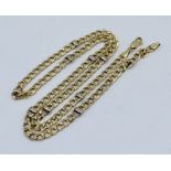 A 14ct gold figaro necklace, weight 14.4g