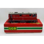 A boxed Lehmann L.G.B. G scale Bo-Bo diesel locomotive (2095) with instruction booklet