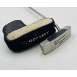 An Odyssey Dual Force 550 right handed golf putter with head cover