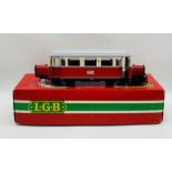 A boxed Lehmann L.G.B. "Wismarer Schienenbus" G scale diesel locomotive (2066) in red/cream with