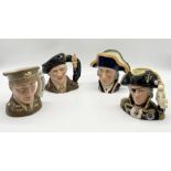 Four Royal Doulton character jugs comprising of Field Marshall Montgomery El Alamein limited edition