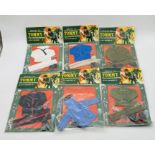 A collection six "Uniforms For Tommy" The Fighting Soldier toy uniforms kits by A.Salco Products (