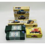 A collection of seven boxed Corgi die-cast vehicles including a Pollock Atkinson Elliptical
