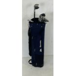 A set of Corba CXI right handed golf clubs including three wood, five wood, irons 4 to 9, pitching