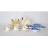 A quantity of various ceramics including a Dartmouth swan vase etc.