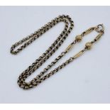 A Victorian 9ct gold chain, weight 7.2g