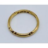 A 22ct gold wedding band, weight 2.5g