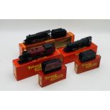 Two boxed Tri-ang Railways OO gauge steam locomotives with two boxed matching tenders including