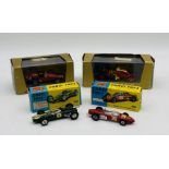 Two boxed Corgi Toys die-cast cars including a Lotus-Climax Formula 1 Racing Car (155) & Ferrari