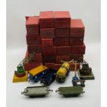 A collection of boxed & unboxed Hornby Series O gauge rolling stock including Flat Trucks with