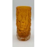 A Whitefriars tangerine bark vase - height 19cm