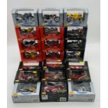 A collection of twenty one boxed Maisto die-cast and plastic motorcycles (1:18 scale) including