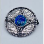 A Charles Horner silver and enamelled brooch