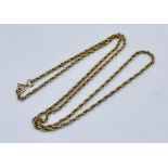 A 9ct gold chain, weight 8.5g