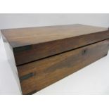 A Victorian brass bound rosewood writing slope