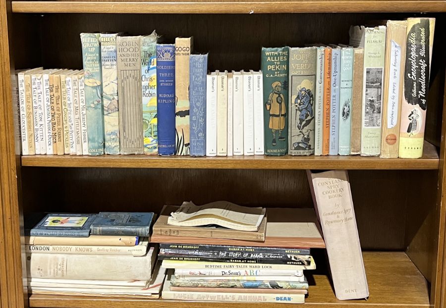 A collection of vintage books including a signed copy of Constance Spry's Cookery book dated 1958, a