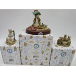 A collection of 3 "The World of Beatrix Potter" figures including the 2004 Centenary figurine by