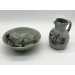 A David Eeles studio pottery glazed bowl and jug