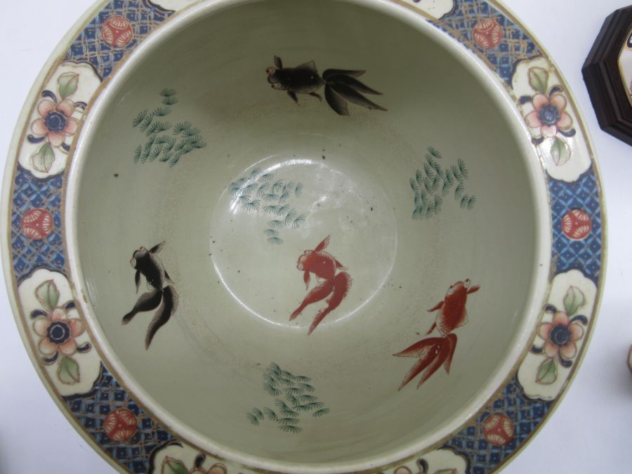 A collection of Mason's china along with an Oriental fishbowl - Image 3 of 10