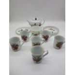 A small collection of Royal Worcester Evesham pattern china including a tea pot, flan dish etc.