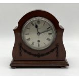 An oak cased mantle clock by James Weir Ltd. Glasgow