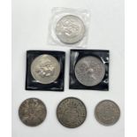 An 1889 double florin, 1937 crown and a small number of other coins
