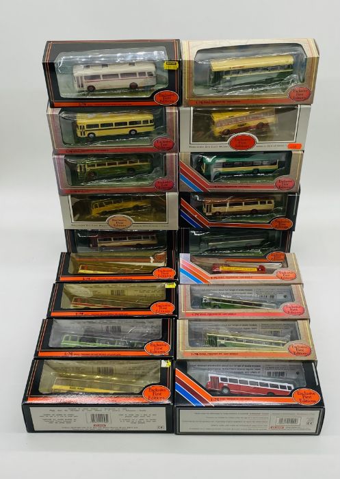 A collection of eighteen boxed Gilbow Exclusive First Editions die-cast buses (all 1:76 scale)