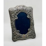 An Art Nouveau hallmarked silver photo frame