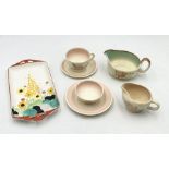 A collection of Susie Cooper china including a Grays pottery dish with hand painted floral motif and