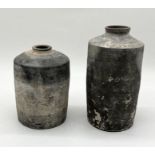 Two Chinese pottery vessels/jars, possibly Han Dynasty - 23cm & 18cm