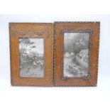 Two framed prints of rural highland scenes - approximately 41cm x 28cm each