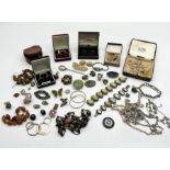 A collection of costume jewellery etc.