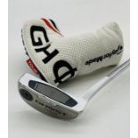 A right handed Taylormade Ghost putter with matching head cover