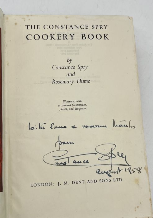 A collection of vintage books including a signed copy of Constance Spry's Cookery book dated 1958, a - Bild 3 aus 6