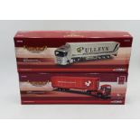 Two boxed Corgi "Hauliers of Renown" detailed die-cast models including a Mercedes Actros