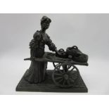 A Jeanne Rynhart coldcast bronzed replica of the Molly Malone monument in Dublin, height 32.5cm