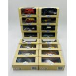 A collection of sixteen boxed Corgi "Classic Vehicles" die-cast models including Ferrari 300 Hard