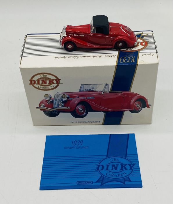 A boxed Matchbox The Dinky Collection 1939 Triumph Dolomite die-cast model, along with a boxed - Image 2 of 6