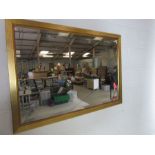 A modern gilt framed mirror, overall size 70cm x 100cm
