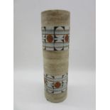A large Troika cylinder vase by Honor Curtis, height 37cm