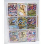 A collection of Pokemon cards from various sets including Guardians Rising, Steam Siege, Dragons