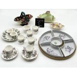 A collection of vintage china including Poole, Wedgwood Hathaway Rose part tea set etc.