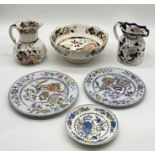 A collection of Mason's china including jugs, large "Mandarin" bowl etc.