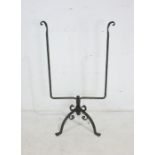 A Blacksmith made wrought iron sign display stand