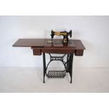 A Singer treadle sewing machine