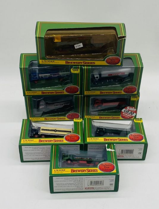 A collection of eight boxed Gilbow Exclusive First Editions "Brewery Series" die-cast vehicles