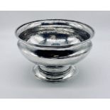 A hallmarked hammered silver bowl, weight 317.3g, F K Sheldon Birmingham, 1944