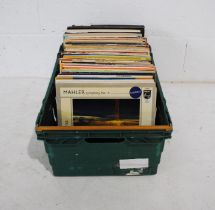 A large collection of classical 12" vinyl records with some 10", including Mahler, Carl Nielsen,