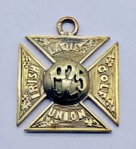 A 9ct gold Irish Ladies Golf Union medal dated 1925, weight 4.6g