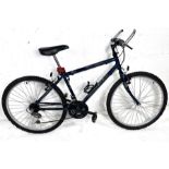 A Raleigh "Boulder" men's 15 speed mountain bike. Height from floor to bottom of seat post 70cm,